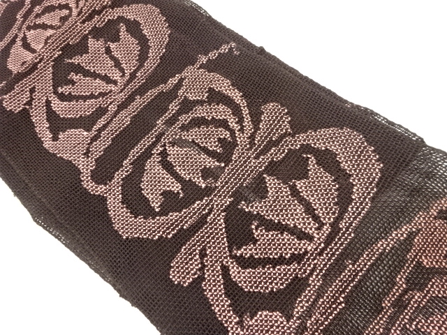JAPANESE NAGOYA OBI FOR SUMMER / WOVEN ABSTRACT